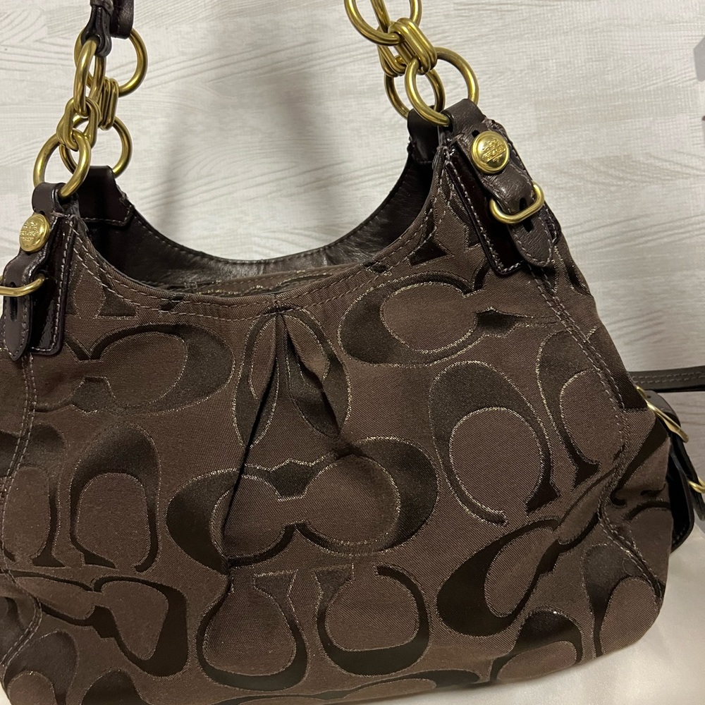 Coach Signature Print Rich Brown/Gold